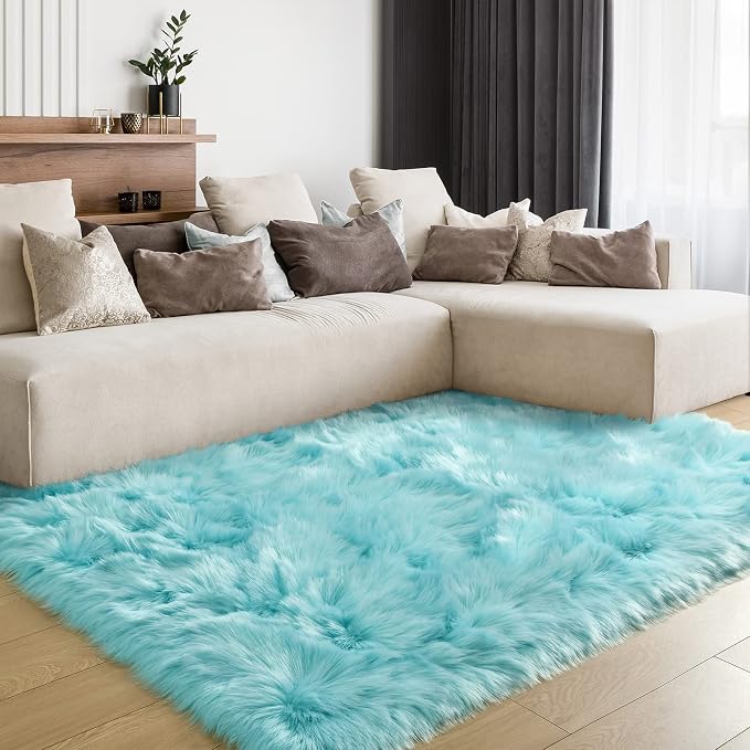 LOCHAS Soft Fluffy Faux Fur Rugs - Image 2