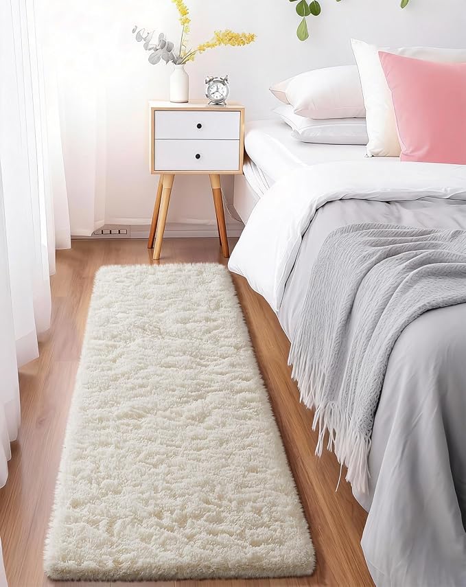 Ophanie Runner Rug for Hallway, 2x5 Upgrade Non-Slip Fluffy Soft Bedside Rugs by Ophanie