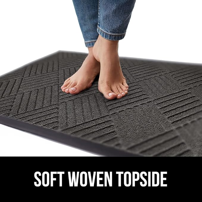 GORILLA GRIP 100% Waterproof All-Season WeatherMAX Doormat US Designed Natural - Image 7