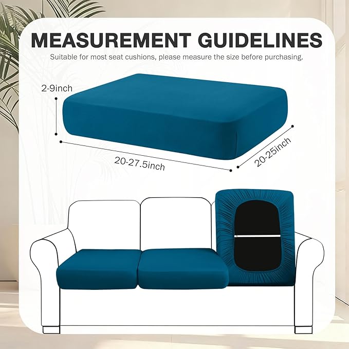 hyha 4Pcs Patio Cushion Covers, Stretch Outdoor Couch Cushion Covers, Washable - Image 2