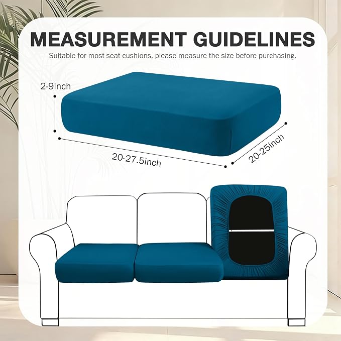 hyha 12Pcs Patio Cushion Covers, Stretch Outdoor Couch Cushion Covers, Washable - Image 2