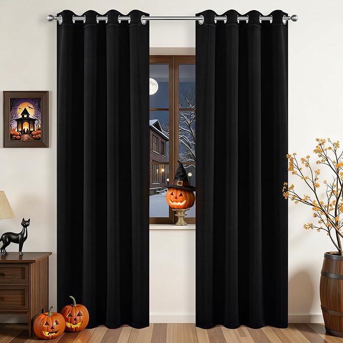 Joydeco Blackout Curtains 108 Inch Long 2 Panels Set, Room Darkening Thermal by JOYDECO