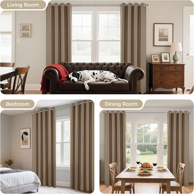 Joydeco Blackout Curtains 120 Inch Length 2 Panels Set, Thermal Insulated Long - Image 6