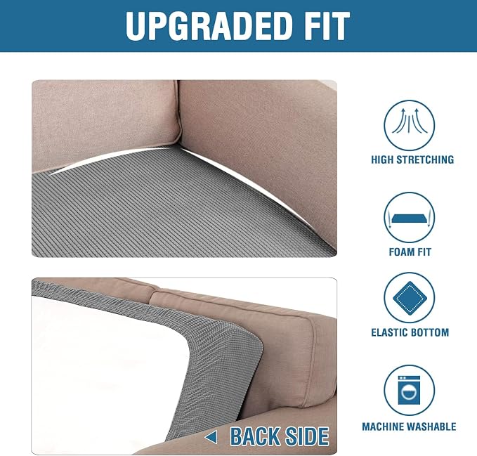 H.VERSAILTEX Super Stretch Individual Seat Cushion Covers Sofa Covers Couch - Image 6