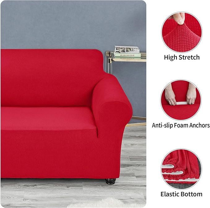 Joccun Christmas Stretch Couch Cover Slipcovers, 1-Piece Sofa Covers - Image 5