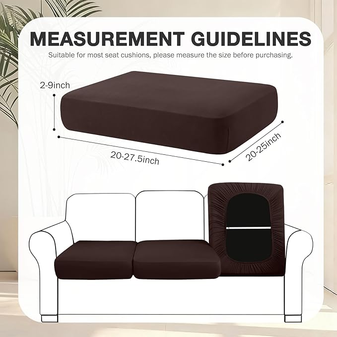 hyha 12Pcs Patio Cushion Covers, Stretch Outdoor Couch Cushion Covers - Image 2