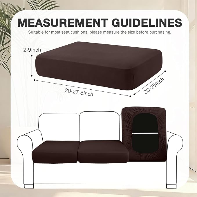 hyha 4Pcs Patio Cushion Covers, Stretch Outdoor Couch Cushion Covers Replacement - Image 2