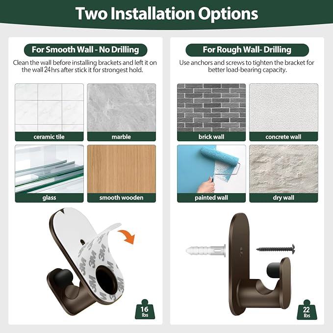 KAMANINA 2 Pack Curtain Rods No Drilling - Image 3