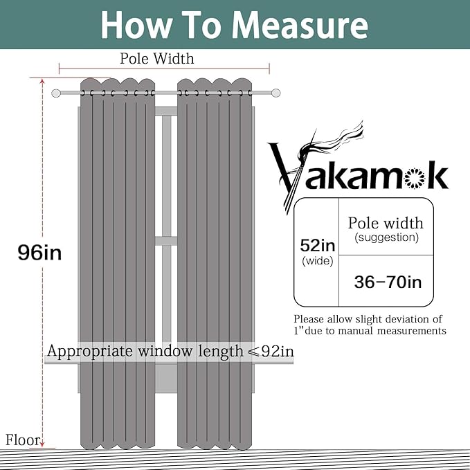 Yakamok Dove Grey Room Darking 96 Inch Length 2 Panel Sets - Image 7