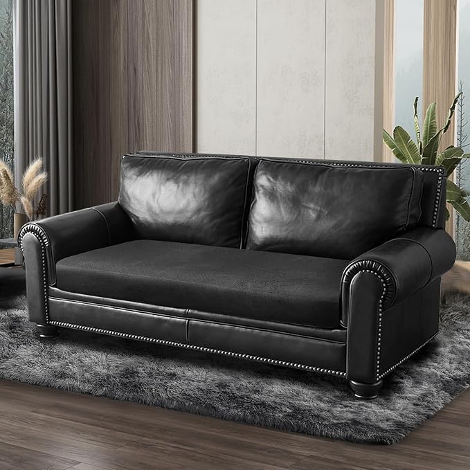 Leather Look Couch Cushion Covers Sofa Seat Slipcovers Sets Couches Furniture - Image 8