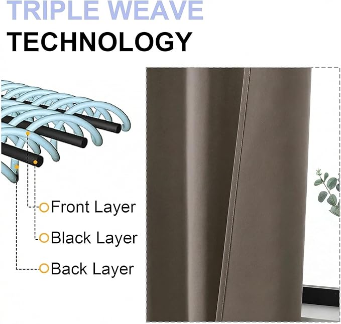 Simplebrand Ava Latte Blackout Curtains - Image 5