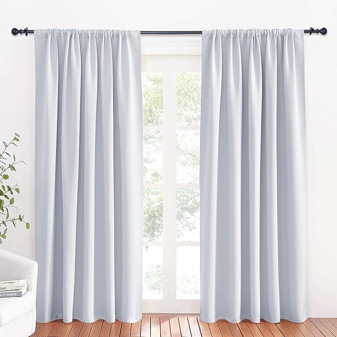 RYB HOME Large Curtains for Bedroom 84 inches Long 2 Panels Set, Privacy by RYBHOME