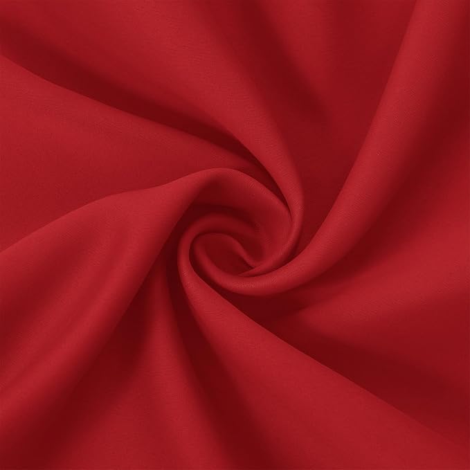 LEMOMO Blackout Curtains 52 x 84 inch/Bright Red Curtains Set of 2 - Image 5