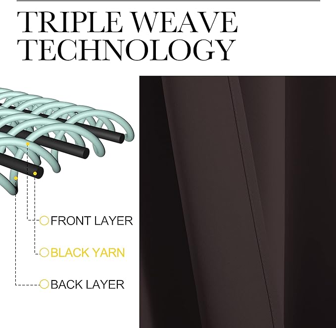 NICETOWN Triple Weave Microfiber Energy Saving Thermal Insulated Solid Grommet - Image 4