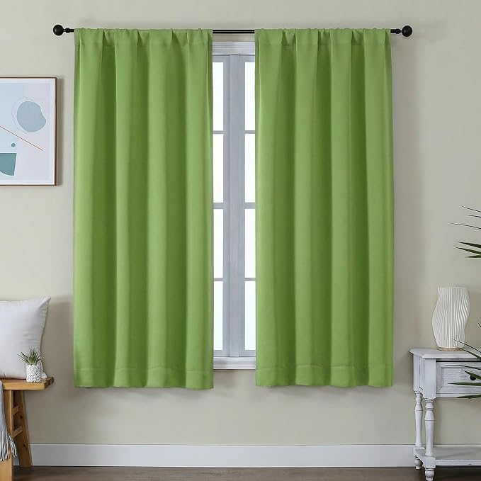 Simplebrand Ava Lime Blackout Curtains by Simplebrand