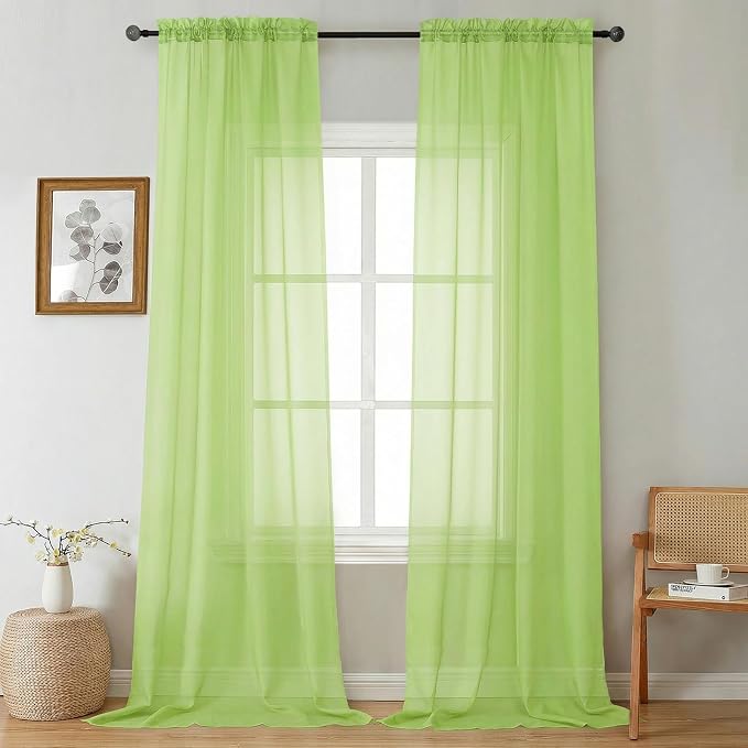Gwine Extra Long Sheer Curtains 120 Inches Long by Gwine