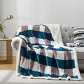 PU MEI Sherpa Blanket Twin Plaid Thick Bed Blanket, 90”*80” Super Soft Flannel by HOME