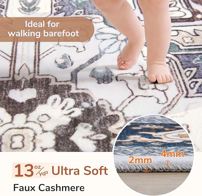 OPPODREAM Soft 6x9 Area Rugs, Washable Rug 6x9 - Image 2