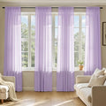 MIULEE Light Purple Sheer Curtains 84 Inches Long, 4 Panels Set, Lavender Light by MIULEE