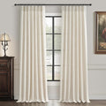 PleatedDrapes 86 Inch Curtains 2 Panels Set, Elegant Farmhouse Cream Beige by PleatedDrapes