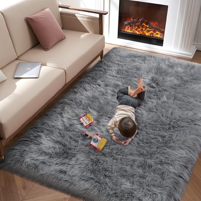 Fluffy Area Rug, Soft Shag Fuzzy Rugs - Image 9