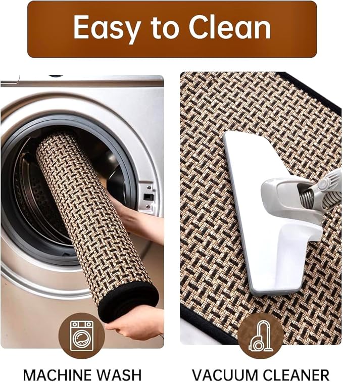 eqivei Kitchen Rugs and Mats Non Skid Washable Set of 2 PCS, Absorbent Runner - Image 6