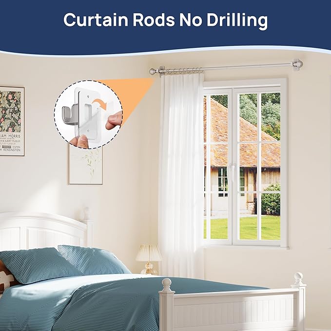 ENJOYBASICS No Drill Curtain Rods - Image 3
