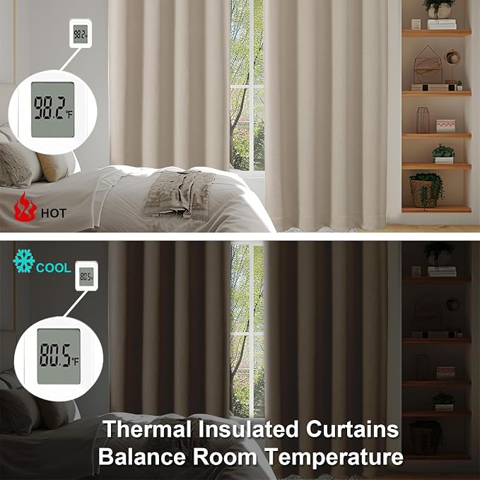 Simplebrand Ava Biscotti Beige Blackout Curtains - Image 5