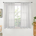 BGment Light Grey Linen Curtains 45 Inch Length by BGment