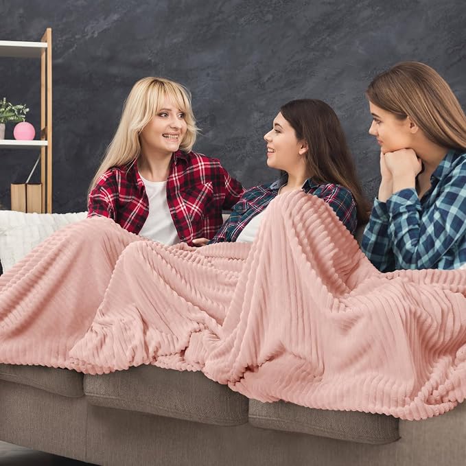 Buryeah 12 Pcs Flannel Throw Blanket Bulk 50 x 60 in Sleepover Blanket Outdoor - Image 5