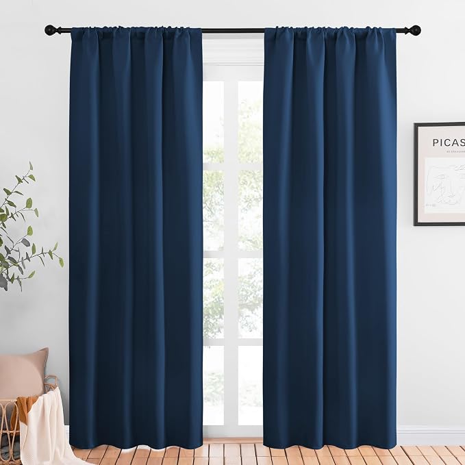 NICETOWN Blackout Curtains for Living Curtains, Moroccan Blue, 2 Panels by NICETOWN