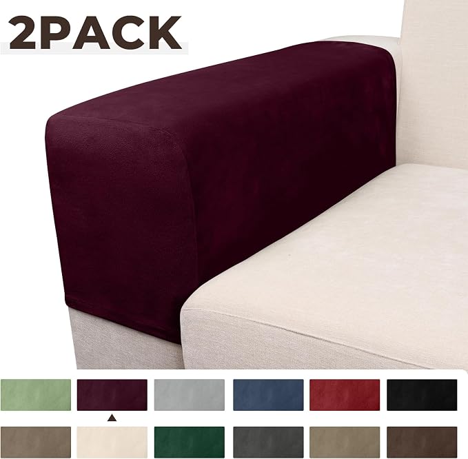 Couch Arm Covers 2 Pcs Sofa Armrest Covers Stretch Couch, Armrest Cover - Image 5