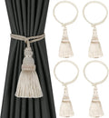 Fenghuangwu 4 Pack Curtain Tie Backs Rope Tassels by fenghuangwu