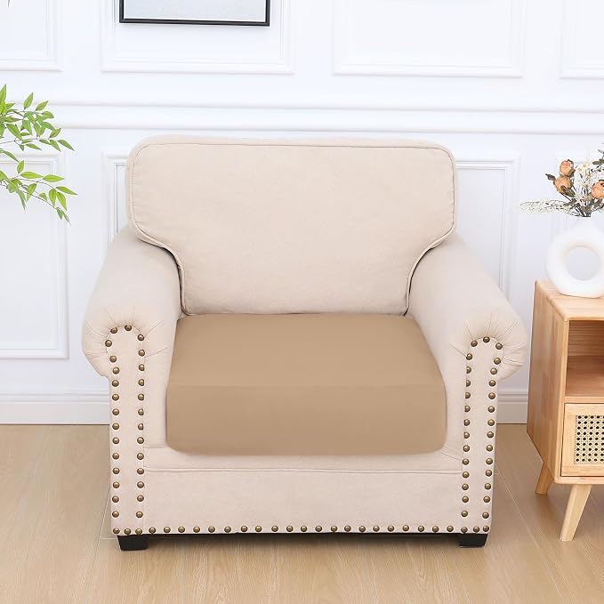 hyha Milk Silk Couch Cushion Covers, Soft Magic Sofa Covers Washable - Image 7