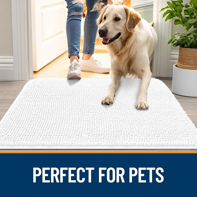 OLANLY Dog Door Mat for Muddy Paws 54x32, Absorbs Moisture and Dirt, Absorbent - Image 6