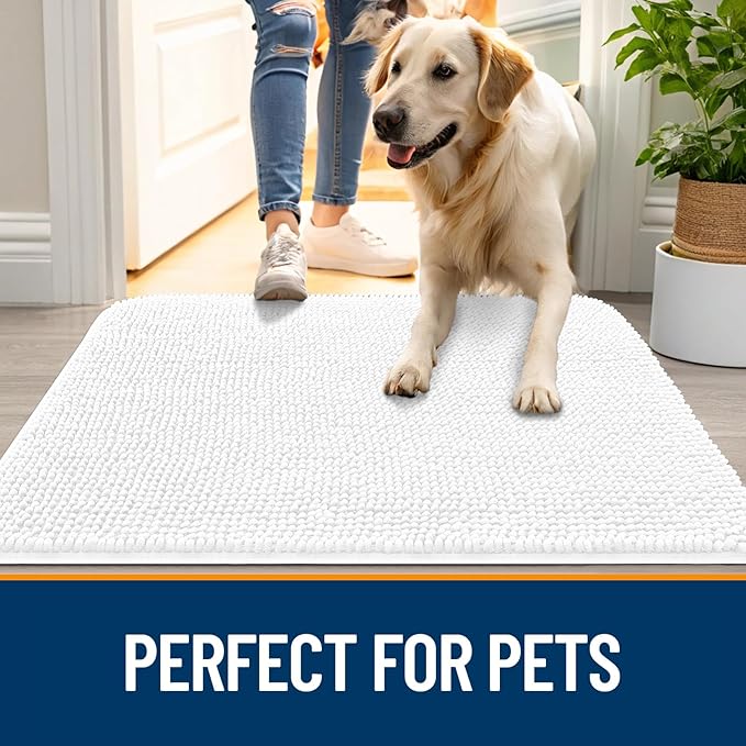 OLANLY Dog Door Mat for Muddy Paws 47x32, Absorbs Moisture and Dirt, Absorbent - Image 6