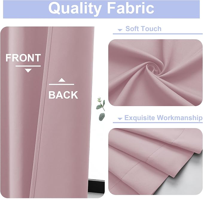Simplebrand Ava Blush Blackout Curtains - Image 2
