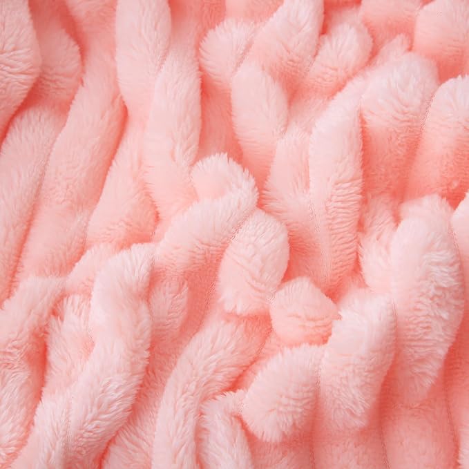 Light Pink Fleece Throw Blanket 108”×90” - Image 6