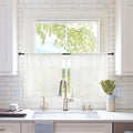 MIULEE 2 Panels Kitchen Tiers Half Window Sheer Curtains Rod Pocket Voile Drapes by MIULEE