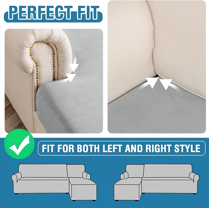Couch Cover Stretch Velvet Sofa Cushion Cover 1-Piece - Image 7