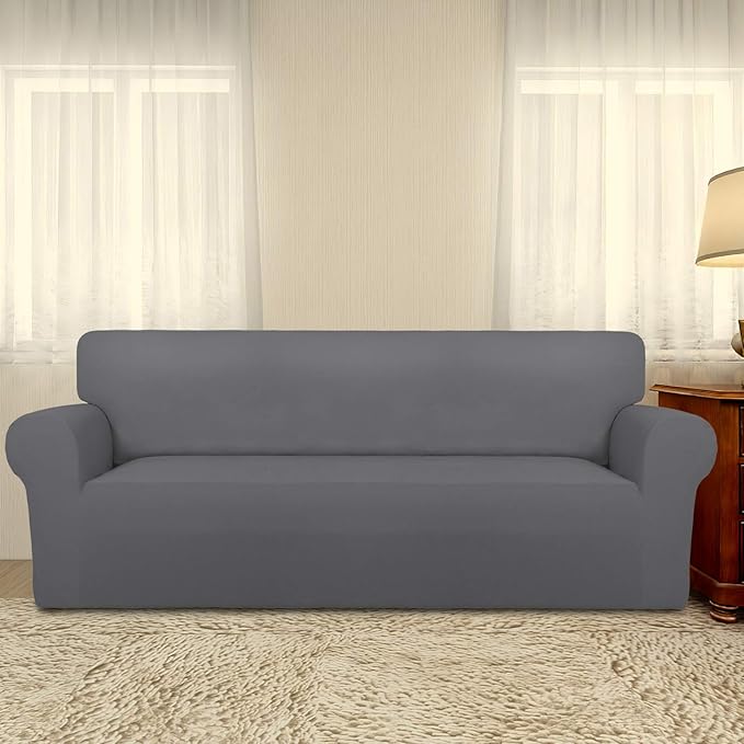 PureFit Super Stretch Sofa Slipcover – Spandex Non Slip Soft Couch Sofa Cover - Image 2