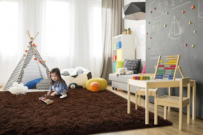 TWINNIS Super Soft Shaggy Rugs Fluffy Carpets, 6x9 Feet, Indoor Modern Plush - Image 4