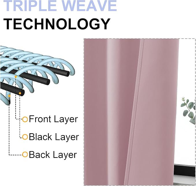 Simplebrand Ava Blush Blackout Curtains - Image 5
