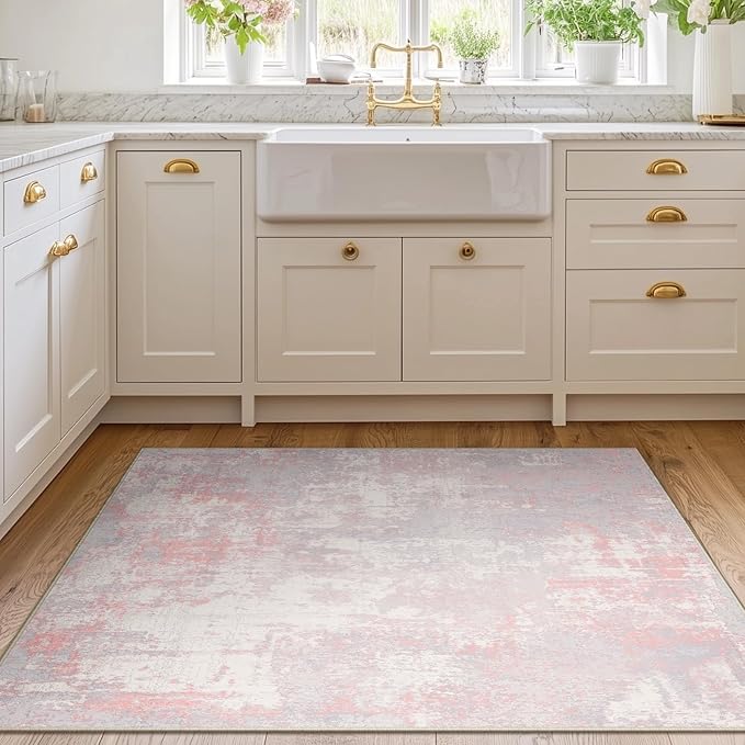 Washable Area Rugs 4'x6' Non-Slip Modern Abstract Soft - Image 4