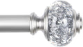 Silver Curtain Rods for Windows 48 to 84 Inch, USFOOK 7/8 inch Telescoping by USFOOK