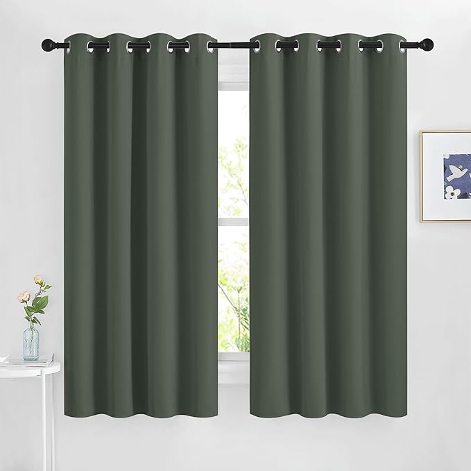 NICETOWN Blackout Curtains for Bedroom, Grommet Solid Thermal Drapes Light by NICETOWN