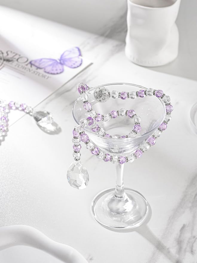 SUQ I OME 2 Pack of Luxury Crystal Beaded Magnetic Curtain Tieback and Holdback - Image 5