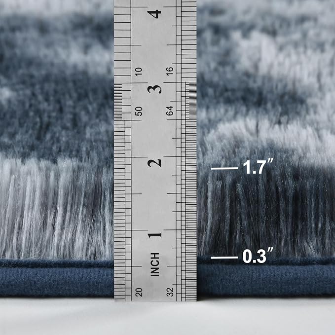 Deerhoo Large Shag Area Rugs 5 x 8, Tie-Dyed Plush Fuzzy Rugs - Image 2