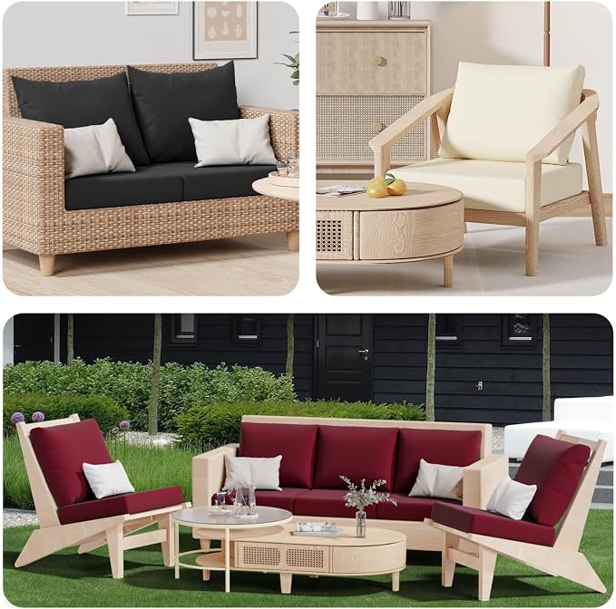 8Pcs Stretch Patio Cushion Covers, Outdoor Couch & Sofa Replacement Slipcovers - Image 7