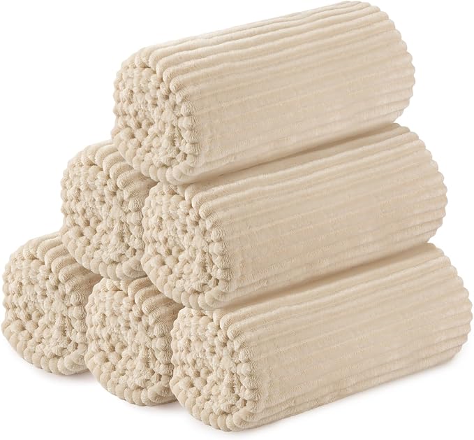 Buryeah 6 Pcs Flannel Throw Blanket Bulk 50 x 60 in Sleepover Blanket Outdoor by Buryeah
